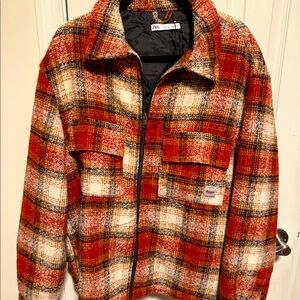 Plaid Zara Zip up jacket